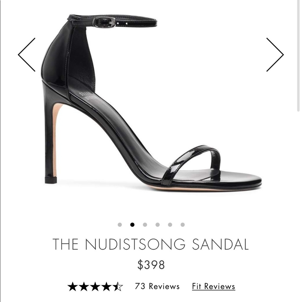 Stuart Weitzman Nudistsong Sandal Black Patent